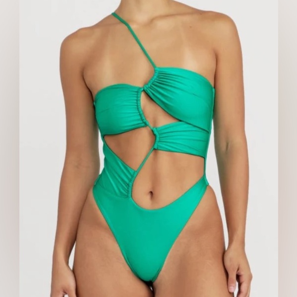 Riot biscayne one piece swimsuit in Emerald- size Medium